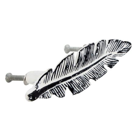 White Feather Distressed Iron Handles
